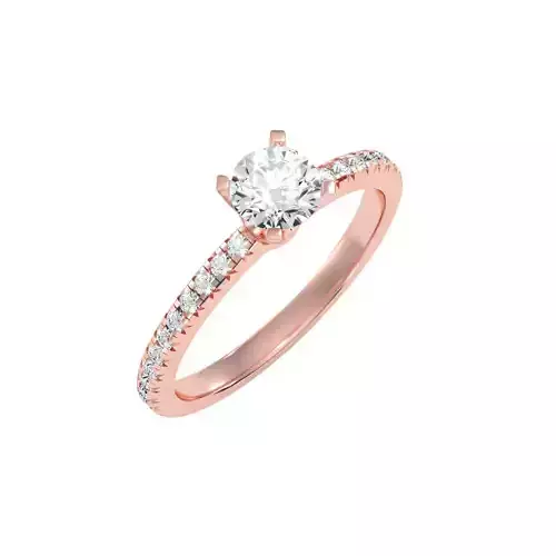 solitaire wedding engagement women ring 3dm render detail