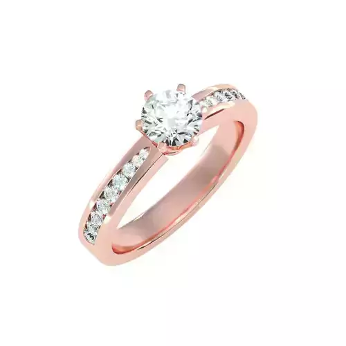 solitaire wedding engagement women ring 3dm render detail