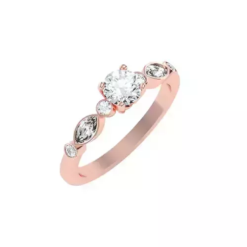 solitaire wedding engagement women ring 3dm render detail