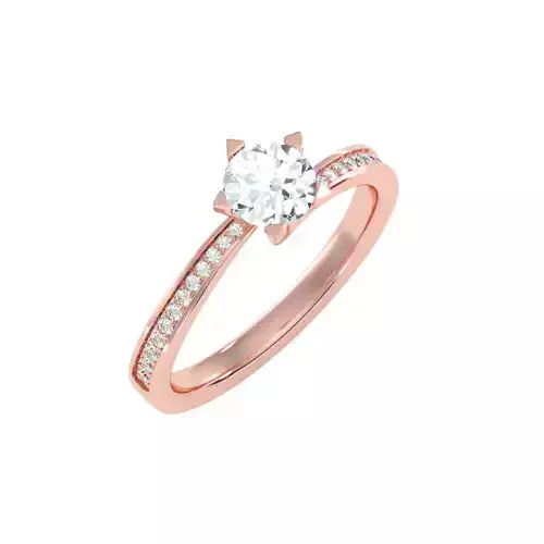 solitaire wedding engagement women ring 3dm render detail