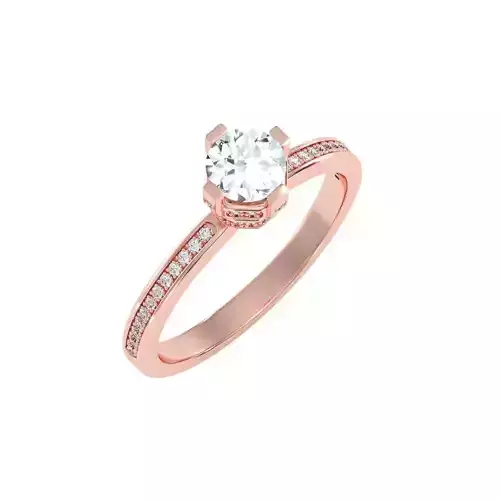 solitaire wedding engagement women ring 3dm render detail