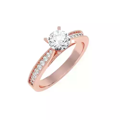 solitaire wedding engagement women ring 3dm render detail
