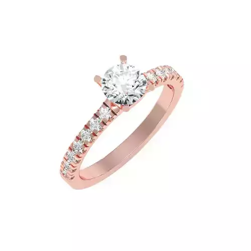 solitaire wedding engagement women ring 3dm render detail