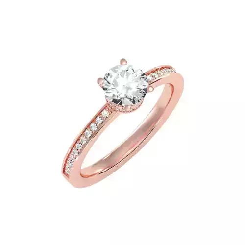 solitaire wedding engagement women ring 3dm render detail