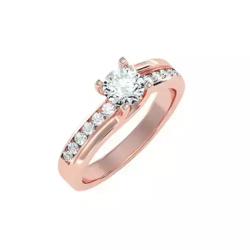 solitaire wedding engagement women ring 3dm render detail