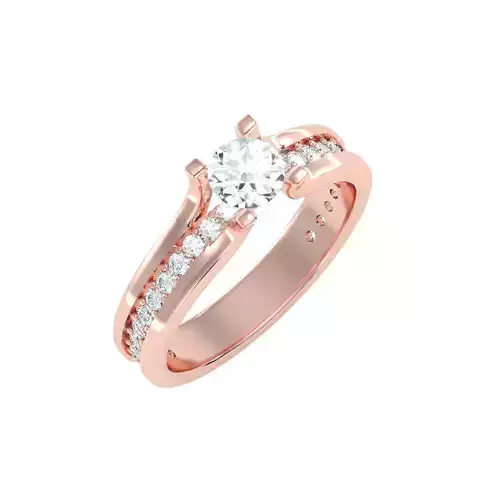 solitaire wedding engagement women ring 3dm render detail