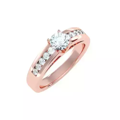 solitaire wedding engagement women ring 3dm render detail