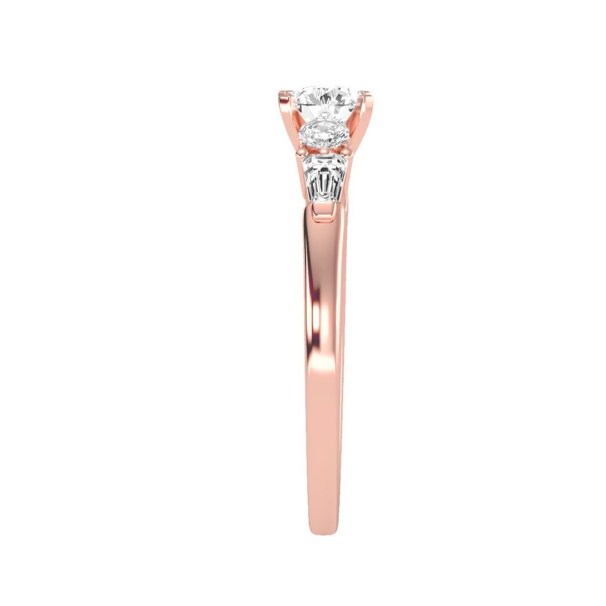 solitaire wedding engagement women ring 3dm render detail 3D print model_2