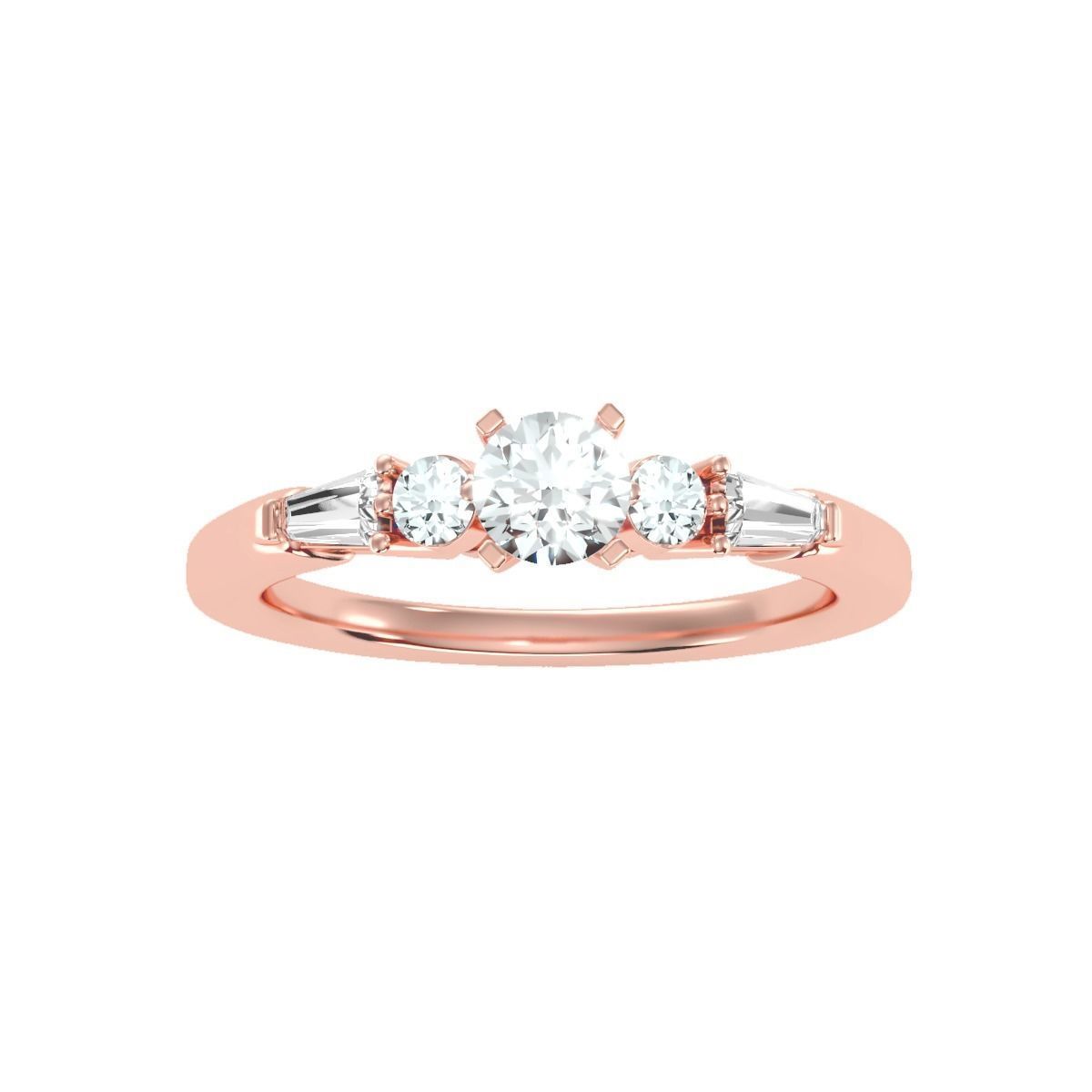 solitaire wedding engagement women ring 3dm render detail 3D print model_3