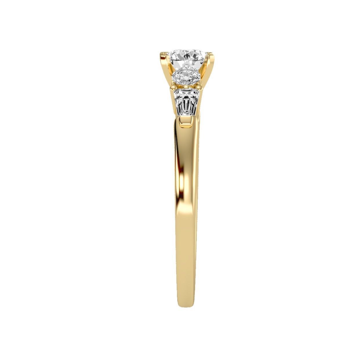 solitaire wedding engagement women ring 3dm render detail 3D print model_10