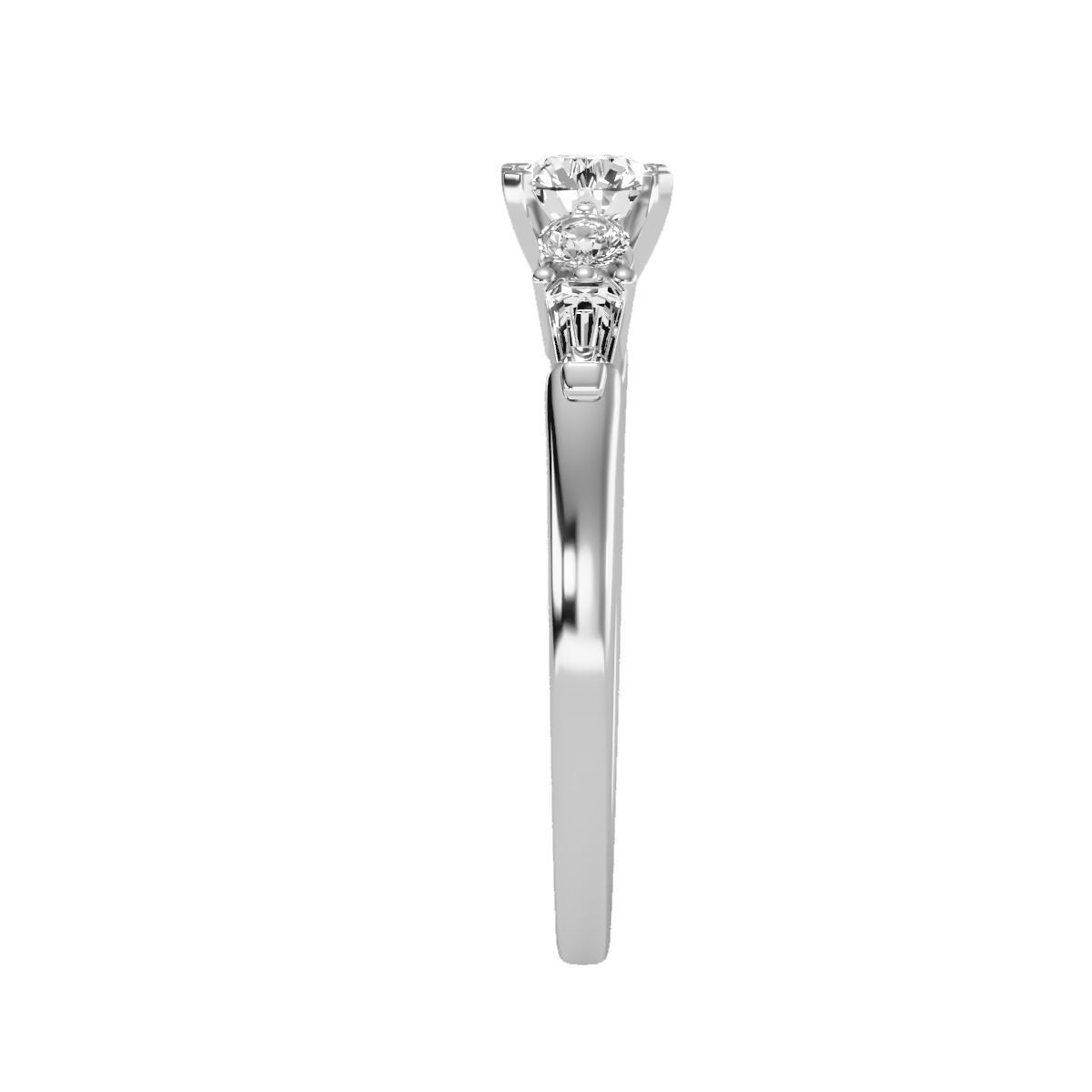 solitaire wedding engagement women ring 3dm render detail 3D print model_6