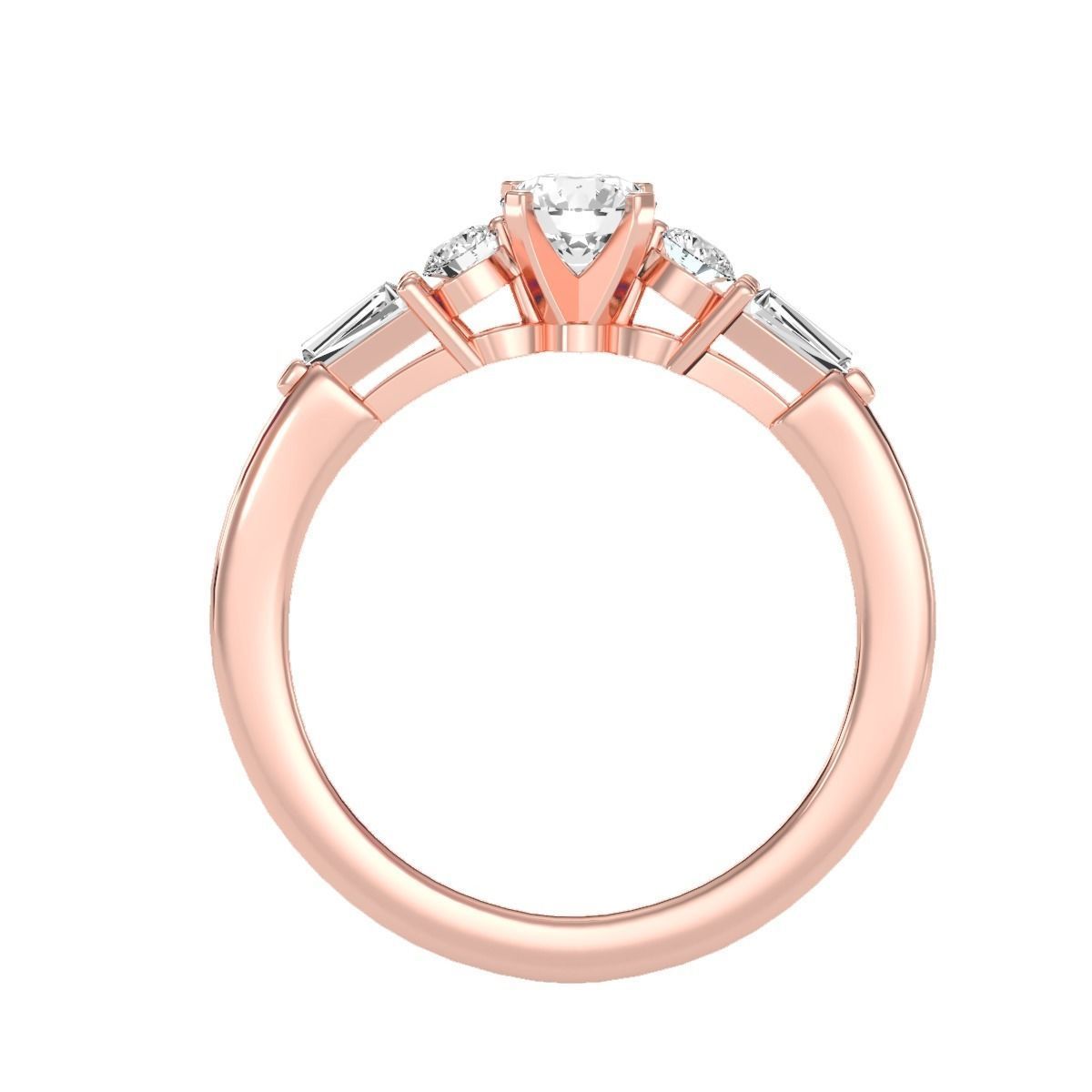 solitaire wedding engagement women ring 3dm render detail 3D print model_1