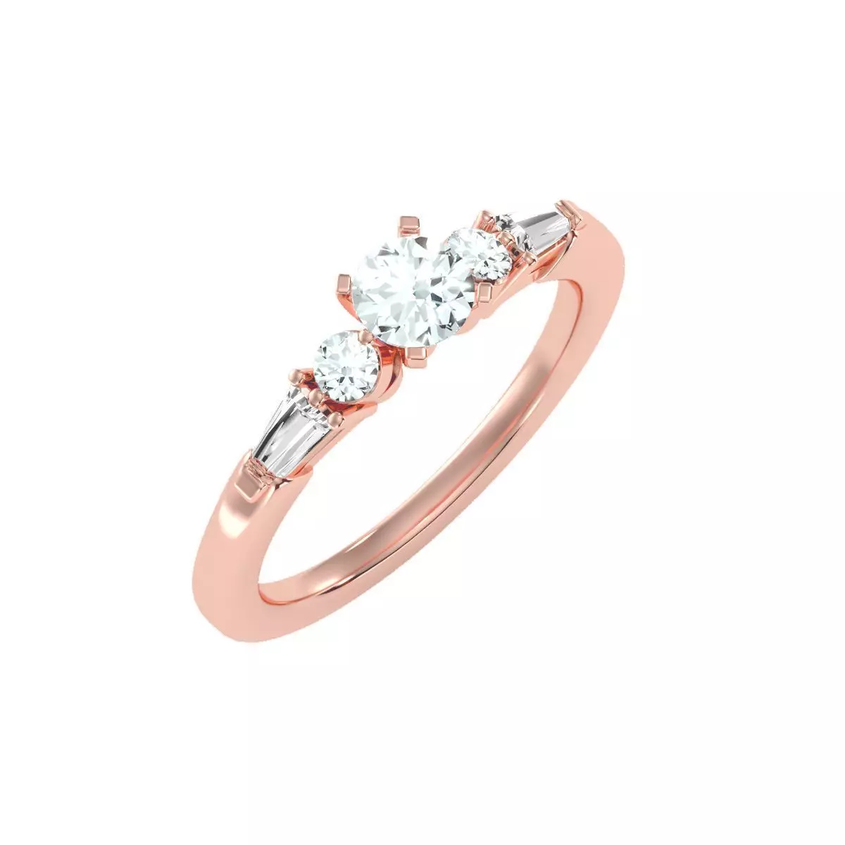 solitaire wedding engagement women ring 3dm render detail 3D print model_0