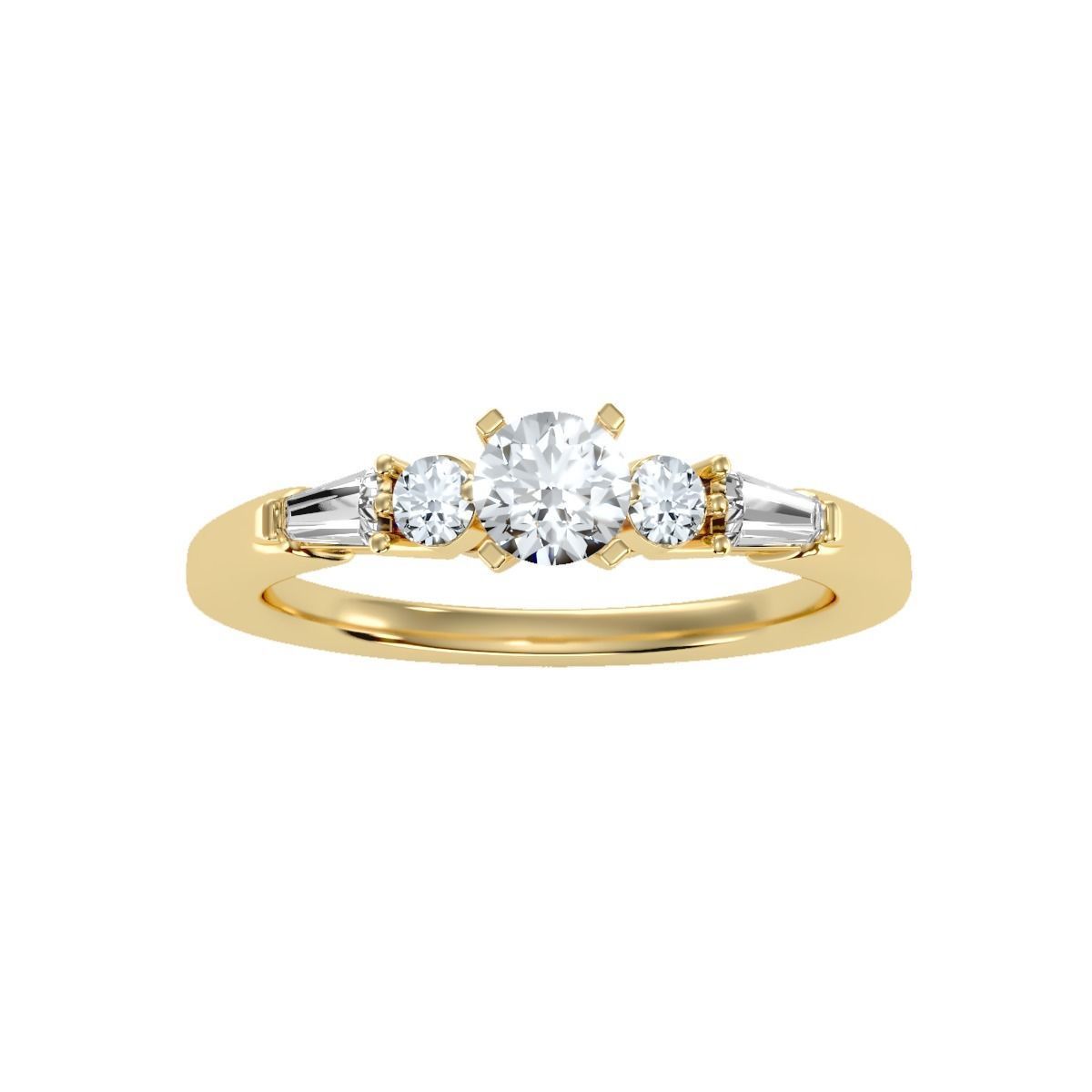 solitaire wedding engagement women ring 3dm render detail 3D print model_11