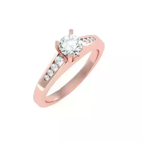 solitaire wedding engagement women ring 3dm render detail
