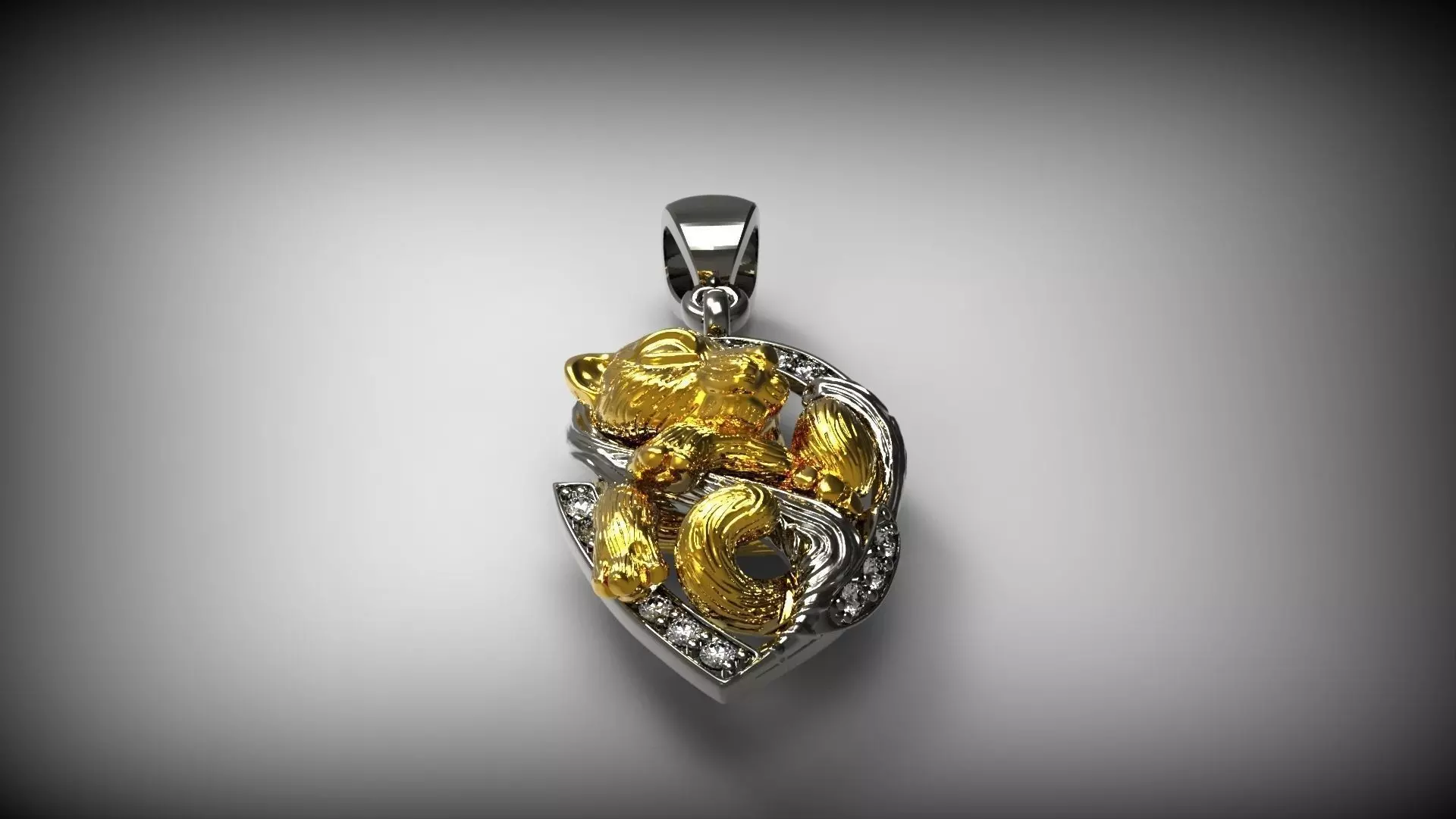 Tiger Cub Pendant Free 3D print model_0