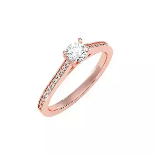 solitaire wedding engagement women ring 3dm render detail