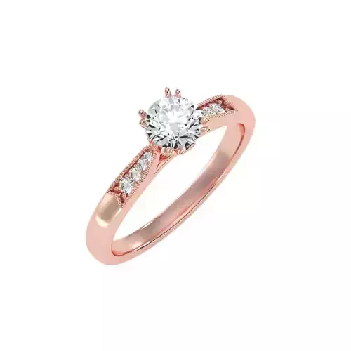 solitaire wedding engagement women ring 3dm render detail