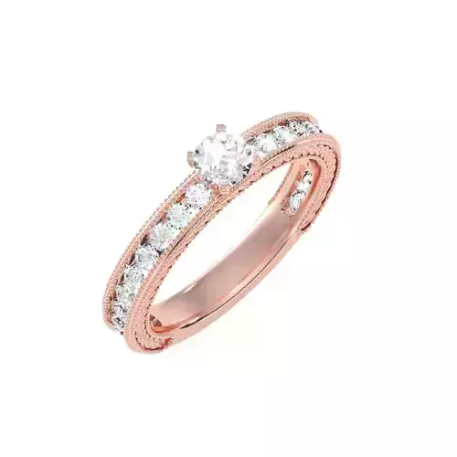 solitaire wedding engagement women ring 3dm render detail