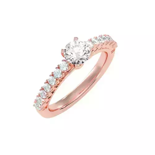 solitaire wedding engagement women ring 3dm render detail