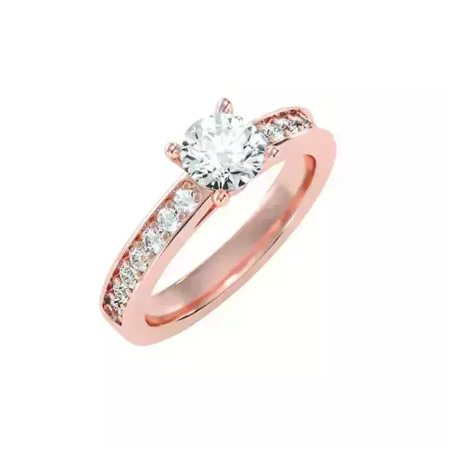 solitaire wedding engagement women ring 3dm render detail