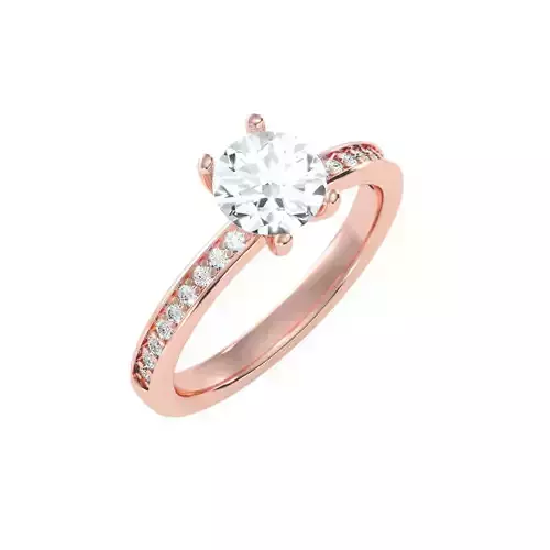 solitaire wedding engagement women ring 3dm render detail