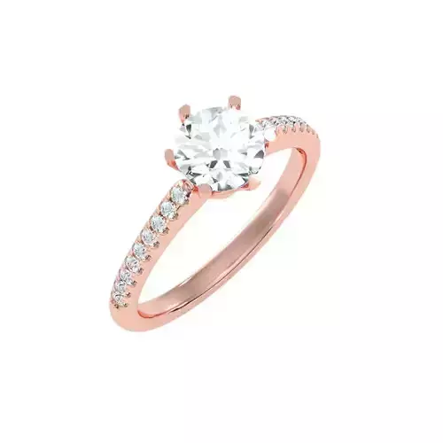solitaire wedding engagement women ring 3dm render detail