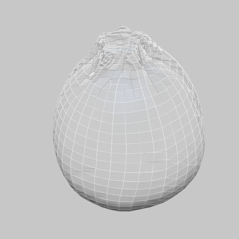 6 Vegetables piece of broccoli Low-poly 3D model_5