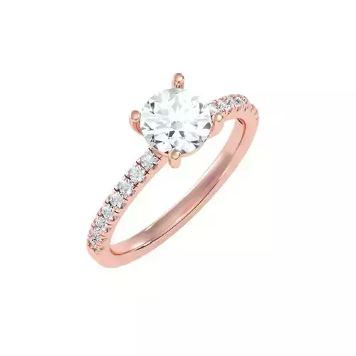 solitaire wedding engagement women ring 3dm render detail