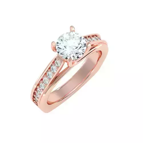 solitaire wedding engagement women ring 3dm render detail