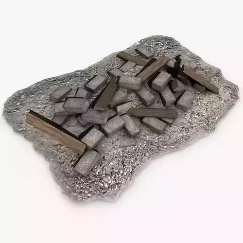 Stone Pile with planks