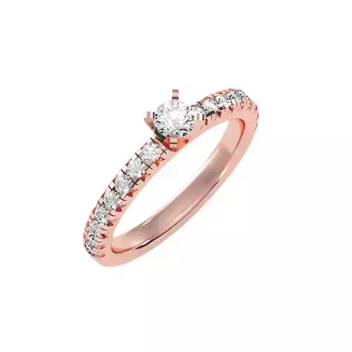 solitaire wedding engagement women ring 3dm render detail