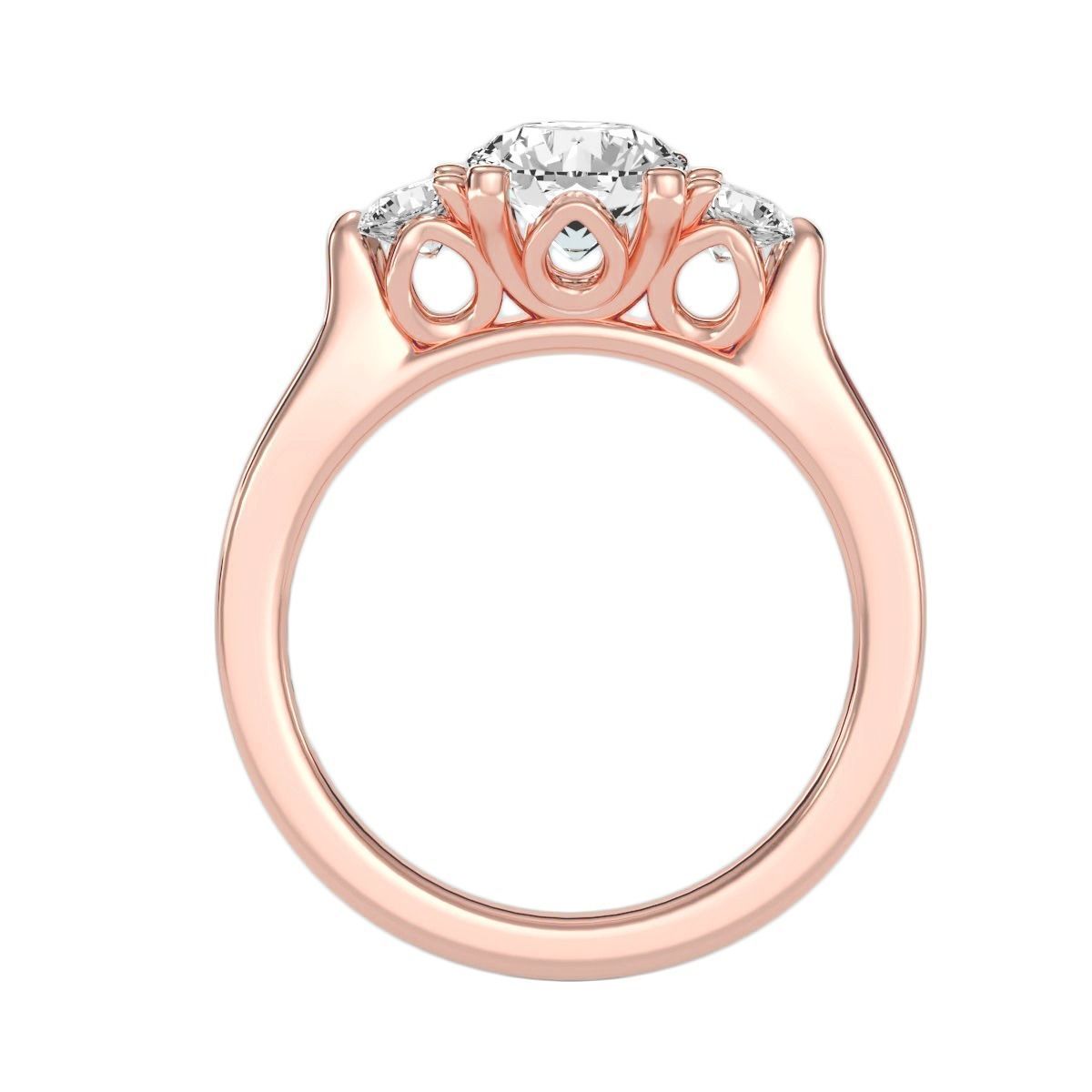 solitaire wedding engagement women ring 3dm render detail 3D print model_1