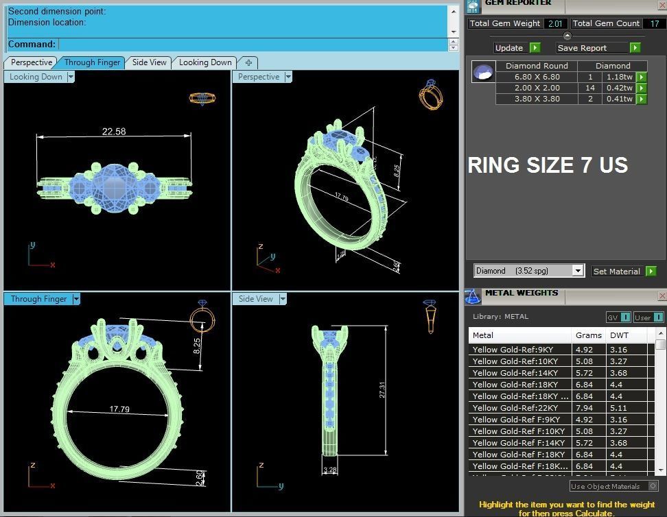 solitaire wedding engagement women ring 3dm render detail 3D print model_12