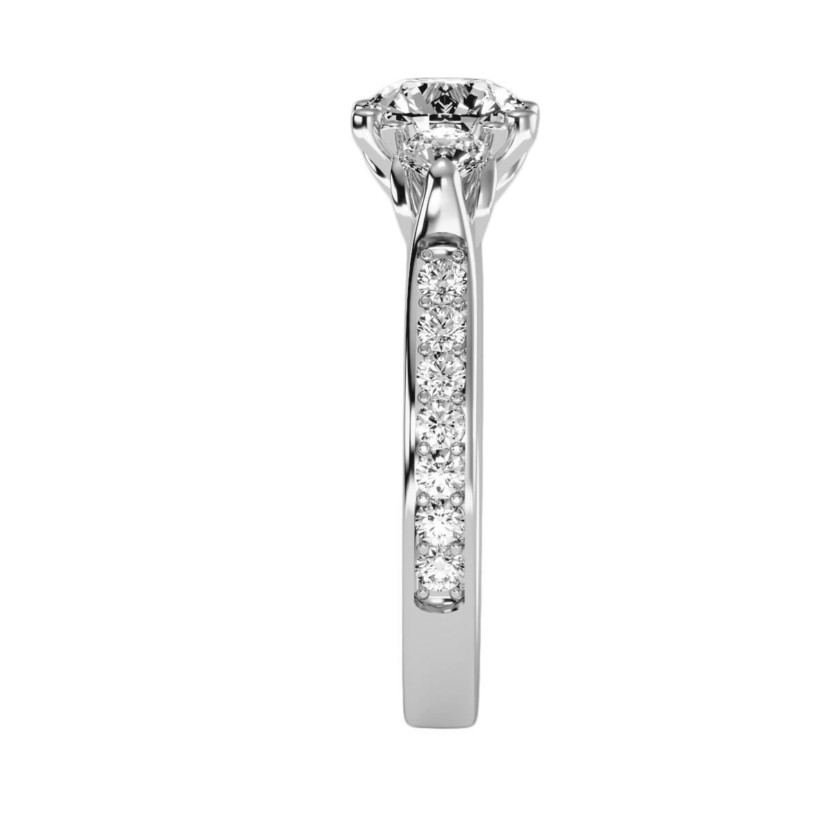solitaire wedding engagement women ring 3dm render detail 3D print model_6