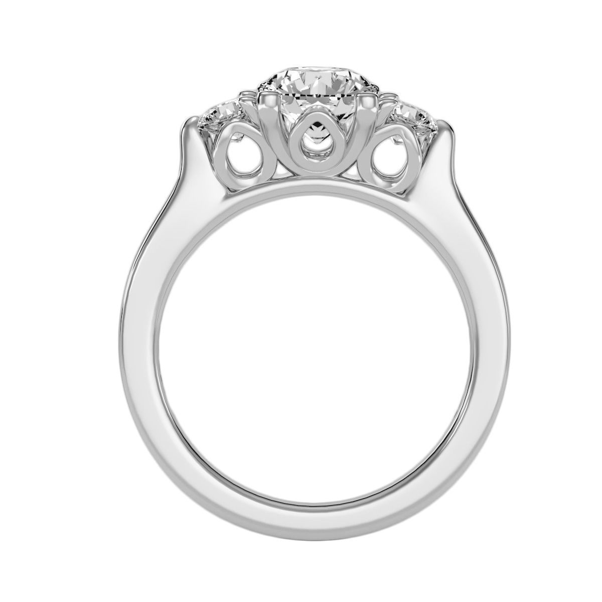 solitaire wedding engagement women ring 3dm render detail 3D print model_4