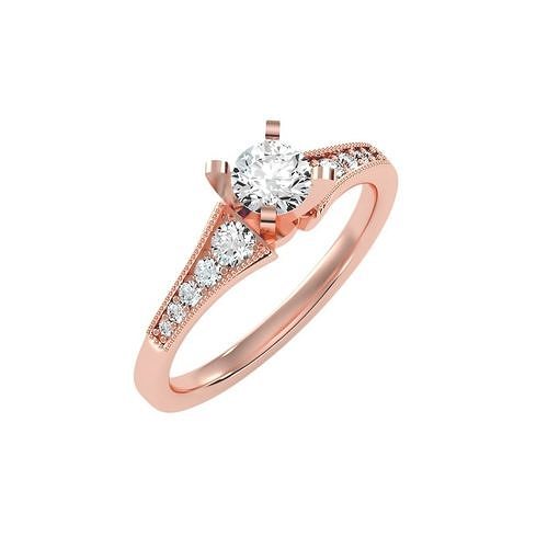 solitaire wedding engagement women ring 3dm render detail 3D print model