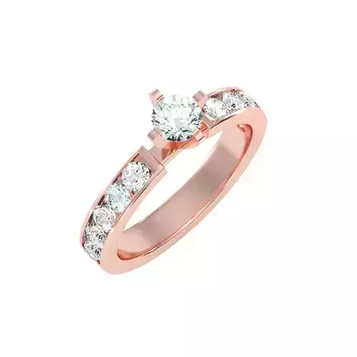 solitaire wedding engagement women ring 3dm render detail