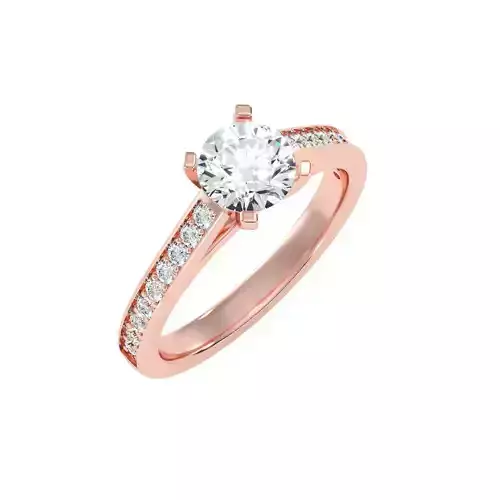 solitaire wedding engagement women ring 3dm render detail