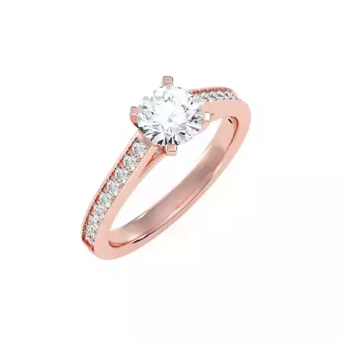 solitaire wedding engagement women ring 3dm render detail