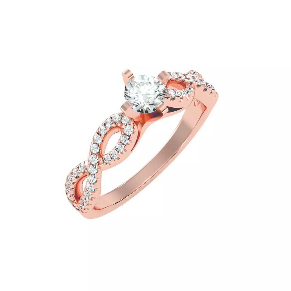 solitaire wedding engagement women ring 3dm render detail 3D print model