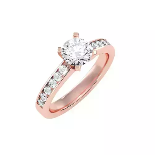 solitaire wedding engagement women ring 3dm render detail