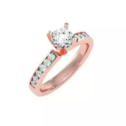 solitaire wedding engagement women ring 3dm render detail