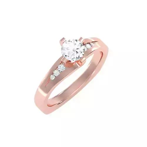 solitaire wedding engagement women ring 3dm render detail