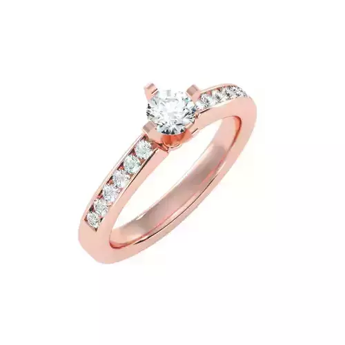 solitaire wedding engagement women ring 3dm render detail