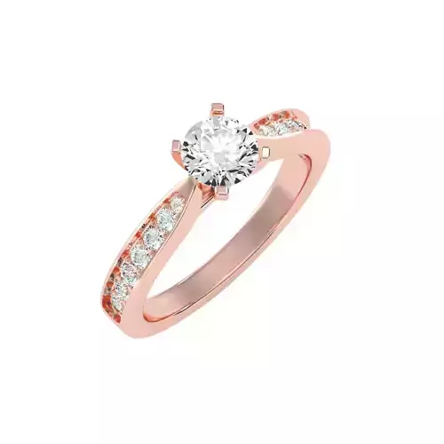 solitaire wedding engagement women ring 3dm render detail