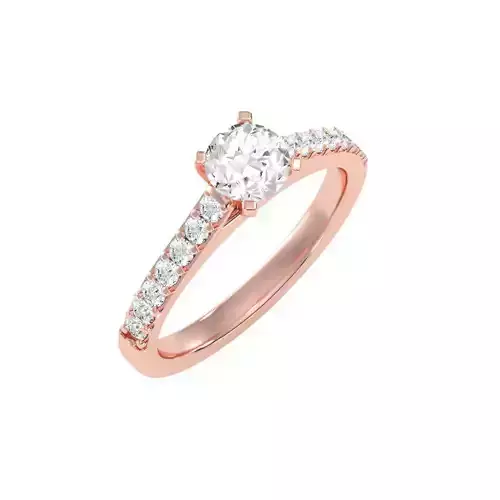 solitaire wedding engagement women ring 3dm render detail