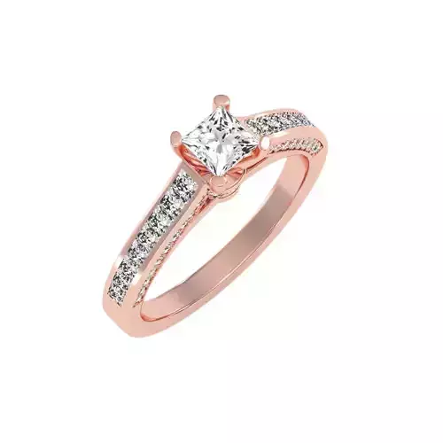 solitaire wedding engagement women ring 3dm render detail