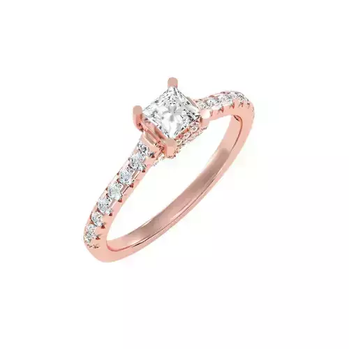 solitaire wedding engagement women ring 3dm render detail