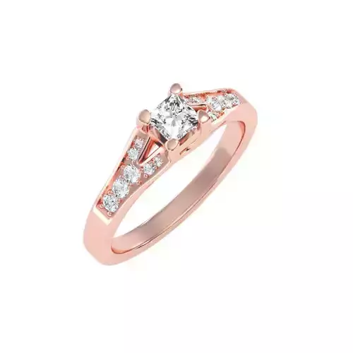 solitaire wedding engagement women ring 3dm render detail